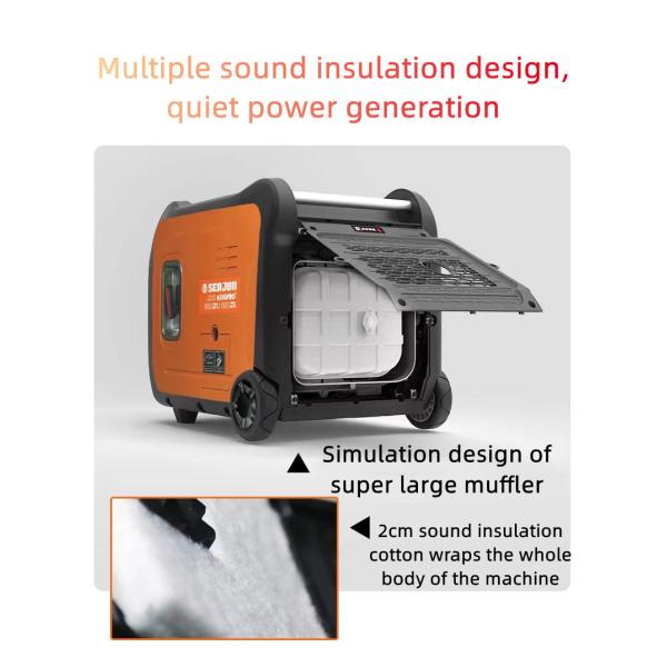 SE6500pro Standard 220V Domestic Silent Gasoline Generator with Silent Operation