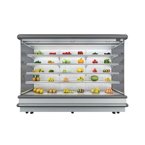 Restaurante R134a Display do supermercado Multideck Open Chiller para frutas