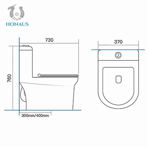Siphonic Flushing S Trap One Piece Toilet Bowl OEM/DOM Accepted