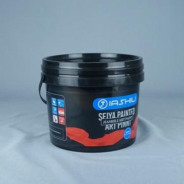 Food Safe 1L 33oz Small Black Plastic Buckets For Ice Cream