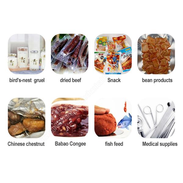 Pequeñas máquinas industriales de alimentos Autoclave Esterilizador para procesamiento de alimentos