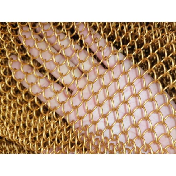 Aluminum Alloy Brass Metal Coil Drapery Woven