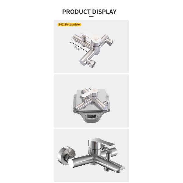 Modern Drawing Stainless Steel Bath Faucet Not Easy To Rust Long Lasting