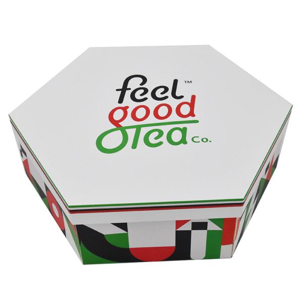 2 роскошной твердой шестиугольной слоя коробки упаковки шоколада чая картона