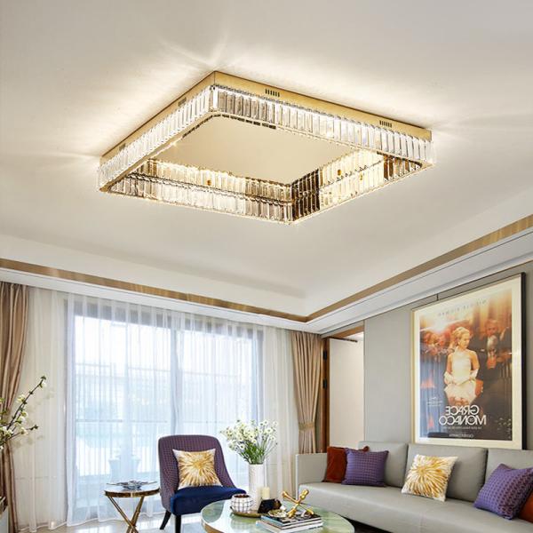 JYLIGHTING K9 Crystal Modern Luxurious High Ceiling Bedroom French Ceiling Light Minimalist Linear Led Ceiling Light