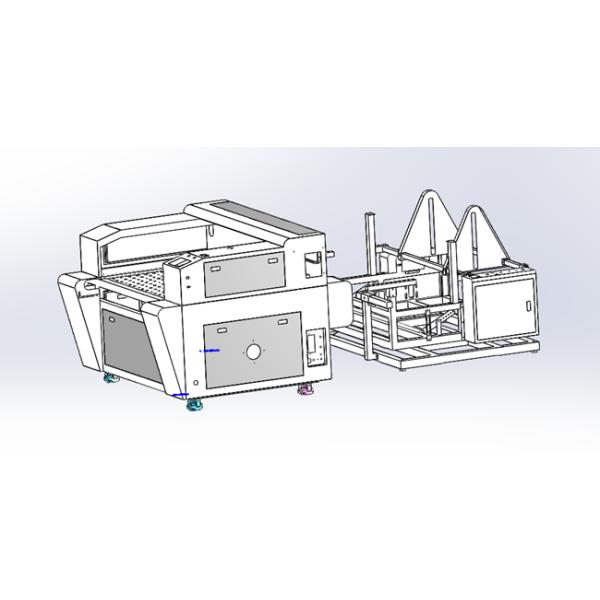 Автоматический питаясь автомат для резки 80W 100W гравировки лазера с большим программным обеспечением RDvisions камеры CCD зрения