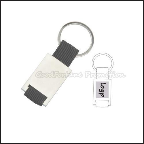 woven fabric portable zinc alloy keychain keyring gifts
