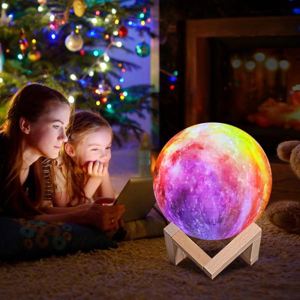 Moon Lamp 16 RGB Colors 3D Night Light for Kids Bedroom Decoration Birthday Gifts