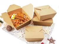 Concevez la copie en fonction du client à emporter de papier de boîte a réutilisé la boîte à nourriture de repas de Papier d'emballage Paperfolding