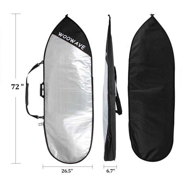 Ocean Waters Surfboard Bag Cover Fits Six-Foot Boards with Fins and Keeps Them Safe