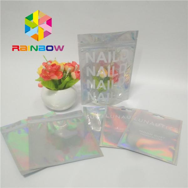 Cosmetic Glitter Powder Snack Food Packaging Bags Shiny Holographic Hologram Mylar Pouch