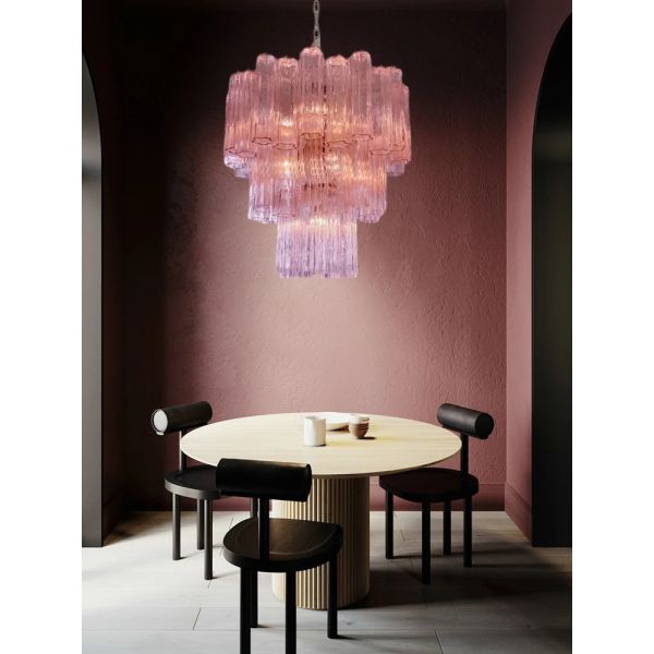 Dimmable LED Fexible Brown Black Leather Belt Chandelier (WH-NC-132)