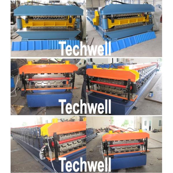 Automatical Double Layer Roof Wall Panel Roll Forming Machine With 0.3 - 0.8mm Thickness