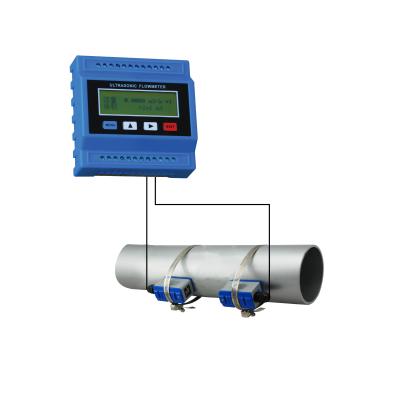 Clamp Module Ultrasonic Water Flow Meter 4 Keyboards Operation