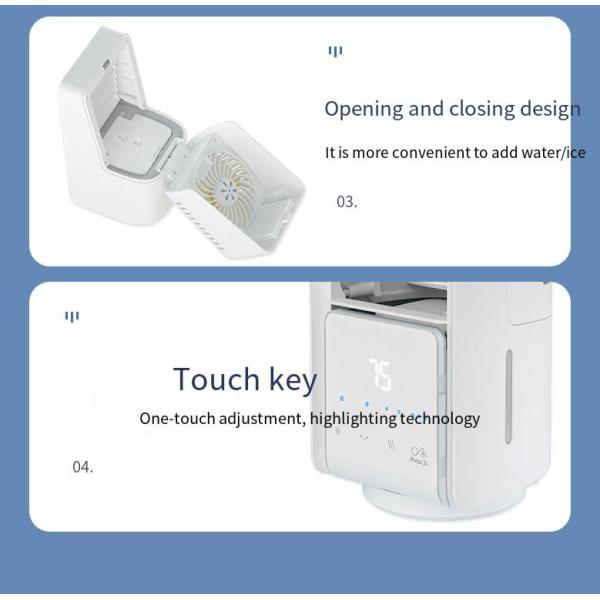 Portable 4000mAh Air Fan Cooler Mini Power Supply 9W Small Air Conditioners For Home Rechargeable