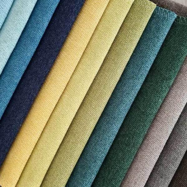Short Pile Polyester Sofa Upholstery Fabric Soft Fade Resistant Easy Care