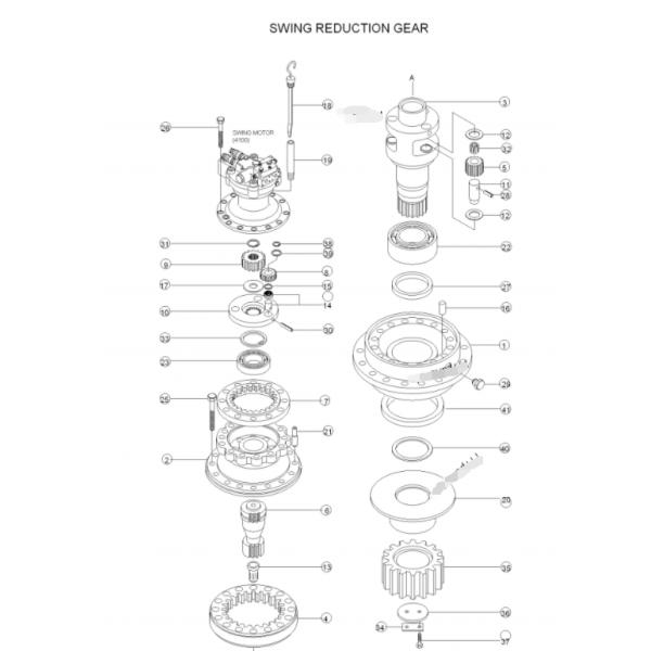 Excavator R305-7 excavator swing gearbox 31E9-01052 hydraulic gearbox