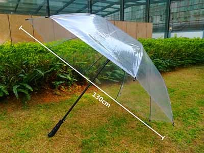 Large Size Automatic Open Transparent Umbrella With Straight Handle