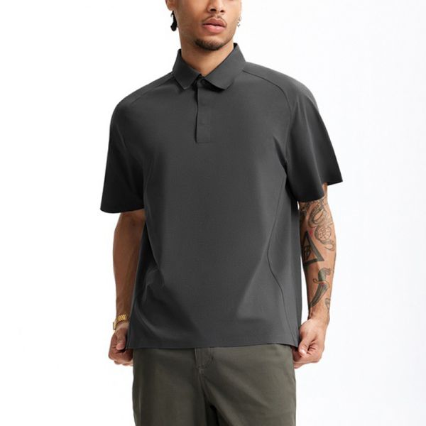 Customizable Sporty Blank Men's Solid Mint Knitted Short-Sleeve Shirt Quick Dry Breathable New Arrival Spring/Summer 2026