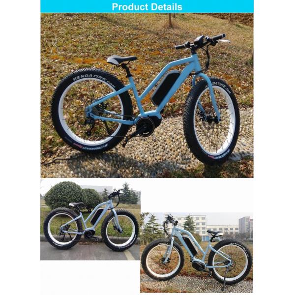26 Inch Full Suspension Electric Mountain Bike Wattage 351 - 500w With Middle Drive Motor