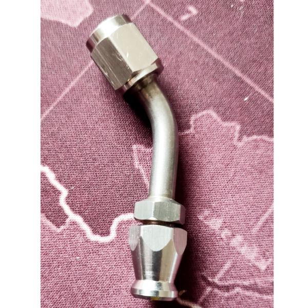 Encaixe de freio de aço inoxidável 45 graus Banjo Eye Hole Diâmetro 10,2 mm a -3 AN PTFE Extremidade da mangueira para mangueira de freio trançada