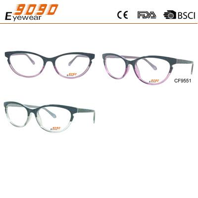 Latest fashion CP injection glasses china wholesale plastic optical frame,beautiful color frame