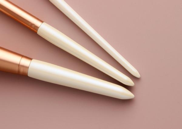 Vonira Beauty Dual Eyeliner Mascara Maquiagem escova dupla com borracha de alumínio Ferrule de bétula de madeira