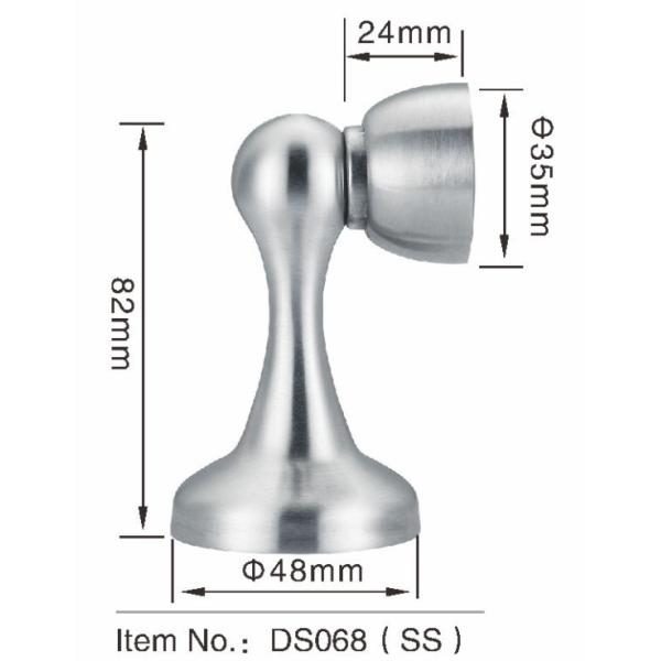 Paradas de puerta de lanzamiento de interior del acero inoxidable, tapón de acero magnético de la puerta