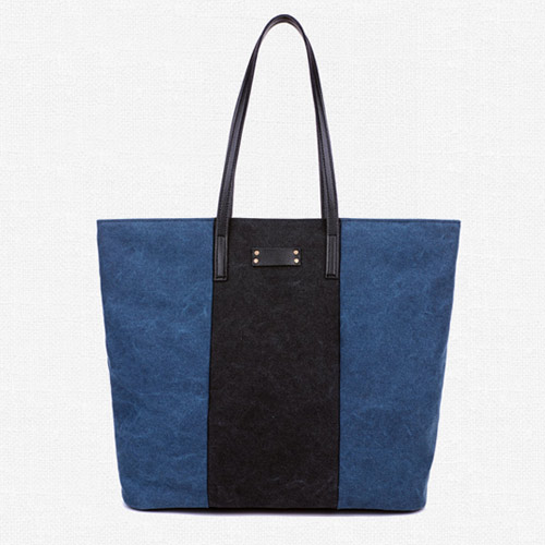 Canvas summer vegan handbag beach bags in grey color