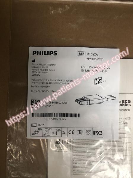 philip ECG mène CBL 3 non protégés LD Miniclip AAMI 0.45m 989803144931 M1622A