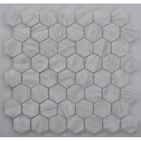 Agglomerate Mosaic Tile with Hexagon Shape