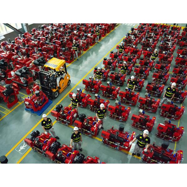 Fire Pump Set Diesel Engine Fire Pump Driver with 130-1005 Gallons Fuel Tank Capacity and 1500 GPM Flow Rate