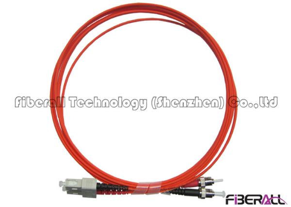 OM1 / OM2 Fiber Type Fiber Optic Jumper SC To ST Fiber Patch Cable LSZH Jacket