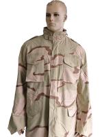 Veste de combat durable camouflage avec col montant, chaude, imperméable, camouflage, à capuche, en coton rembourré, veste militaire