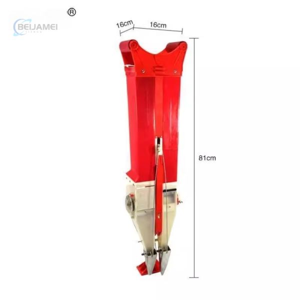 Portable double tube sowing and fertilizing device