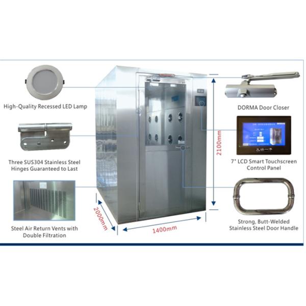 Ливень воздуха чистой комнаты СУС 304 для производства фабрики еды/СМТ