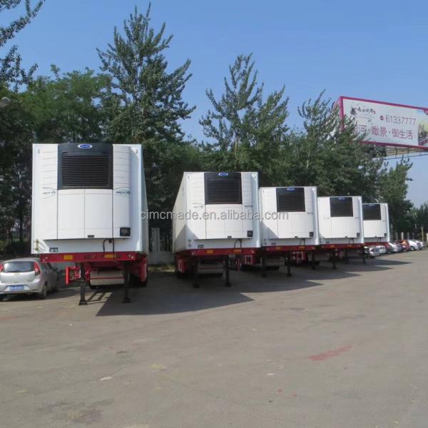 CIMC Van Refrigerated Cost 3 Axle Deck Fridge Prime Cargo Reefer Semi Trailer Refrigerated Semi Trailer Refrigerated Van Trailer