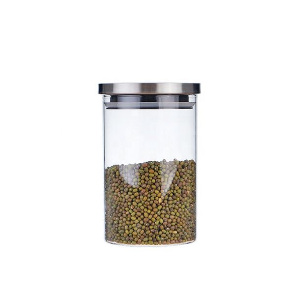 Heat Resistant 8oz Airtight High Borolicicate Glass Jar With Metal Lid Custom Size