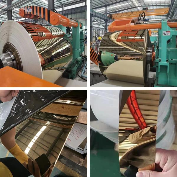 Hairline PVD 304 Stainless Steel Strip Coil 316 409 SS Gold Mirror Sheet