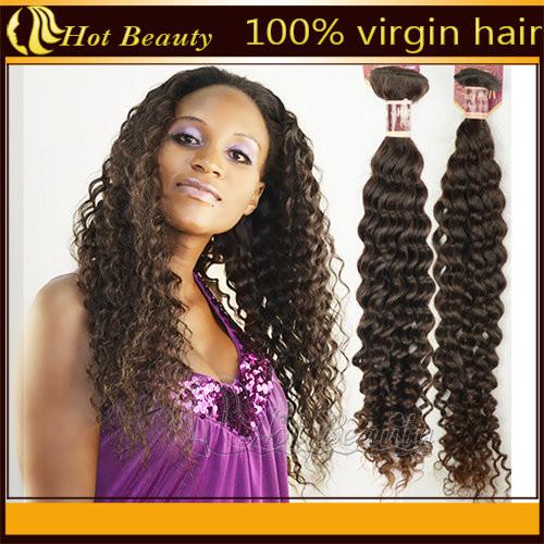 Unprocessed Brazilian Remy Human Hair Extensions , Virgin Deep Wave Hair