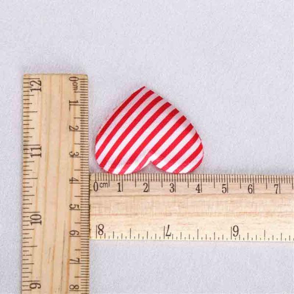 Stripe Satin Ultrasonic Embossing Flowers Crafts Heart Padded Valentines Day Decoration