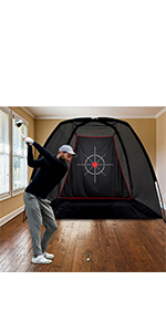 Golf Hitting Cage Practice Aid For Outdoor, Golf Practice Net, Hitting Aids Nets, Portable Golf Impact Nets Cages