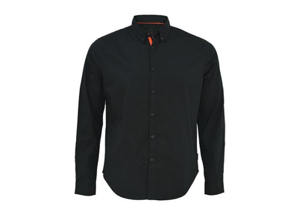 Black Cool Style Custom Work Shirts With Collar Highly Comfortable And Durable