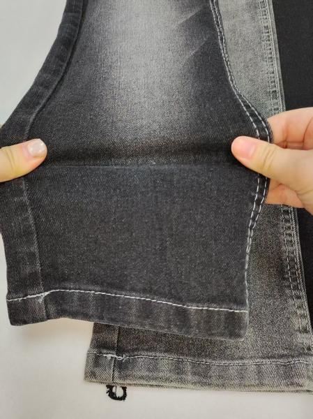 11 oz poids lourd 180 cm largeur complète noir/noir tissé en spandex haute denim tissu JSD3320A Pour les jeans