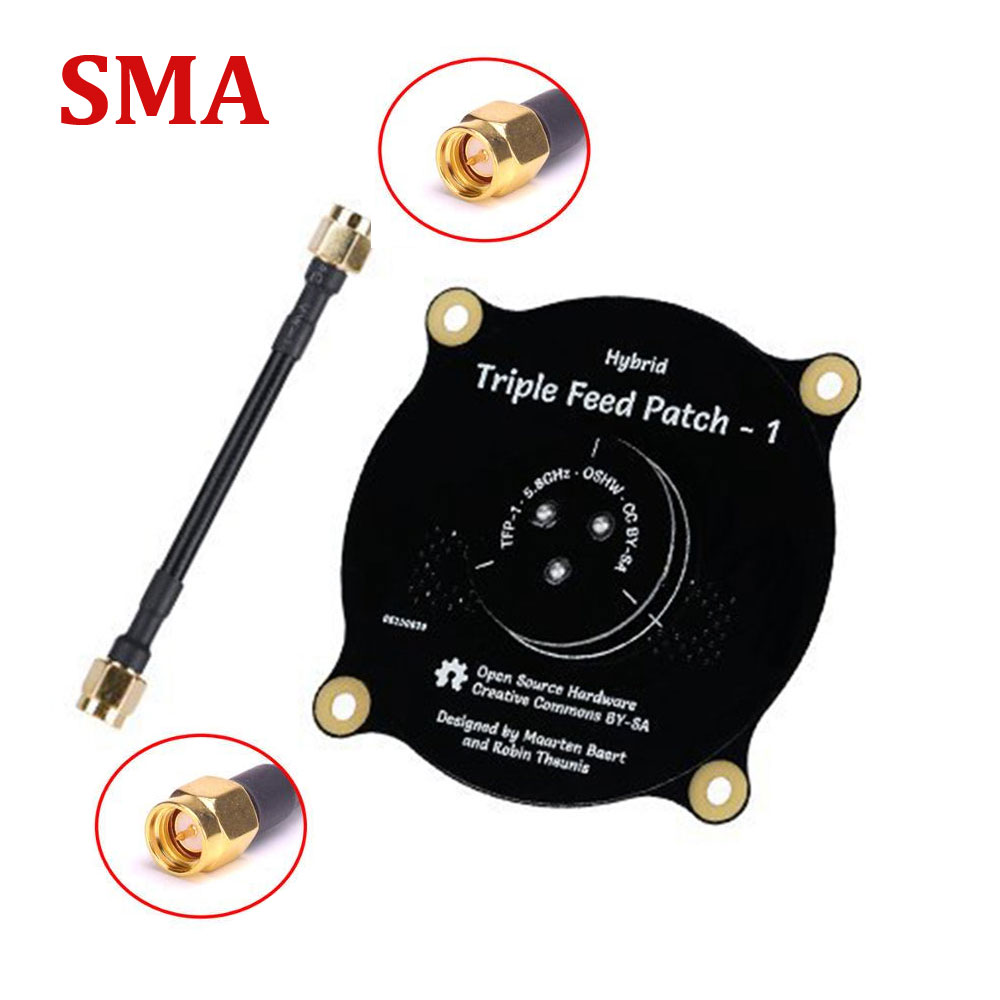 5.8ghz Triple Feed Patch Antenna Sma / Rp-Sma Directional Circularly Polarized
