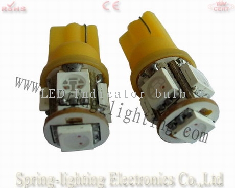 Easy installation white T10 5Pcs 1.2W 12 / 24V LED automotive lights Ce & RoHs approval