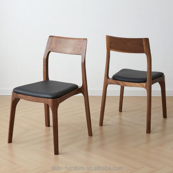 Modern Stacked Wooden Chair for Restaurant Dining Room Furniture Solid Wood Dining Chairs