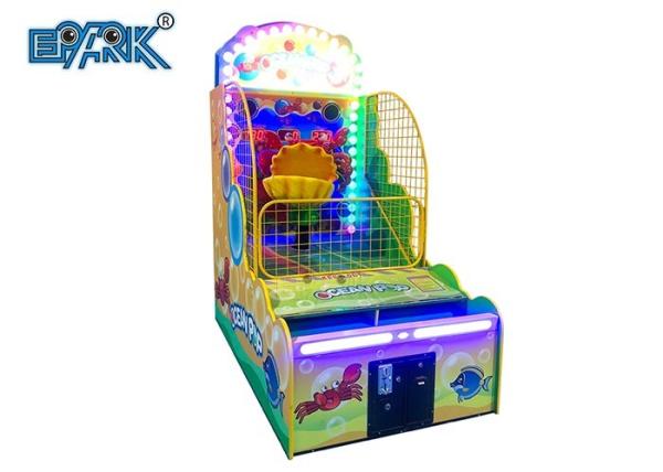 Kids Amusement Game Machines Throw Ball Coin Operated Ocean Pop II For Two People