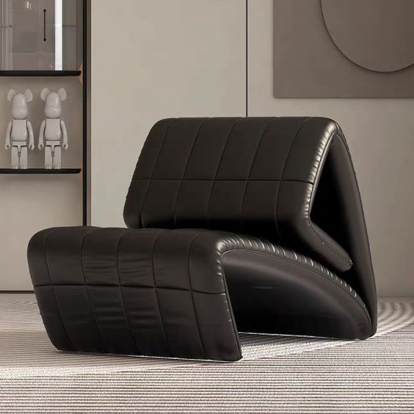 Mail Packing Modern Leather Recliner Chair Luxury Lounge Accent Chair Ideal for Living Room Hotel Coffee Leisure Reading