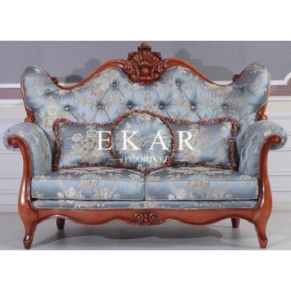French Style Fabric Picture Luxury Sofa Set Living Room Furniture LS-A607T